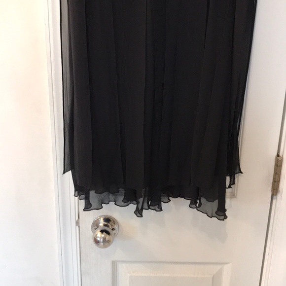 Strapless black fringe cocktail dress - Picture 5 of 6